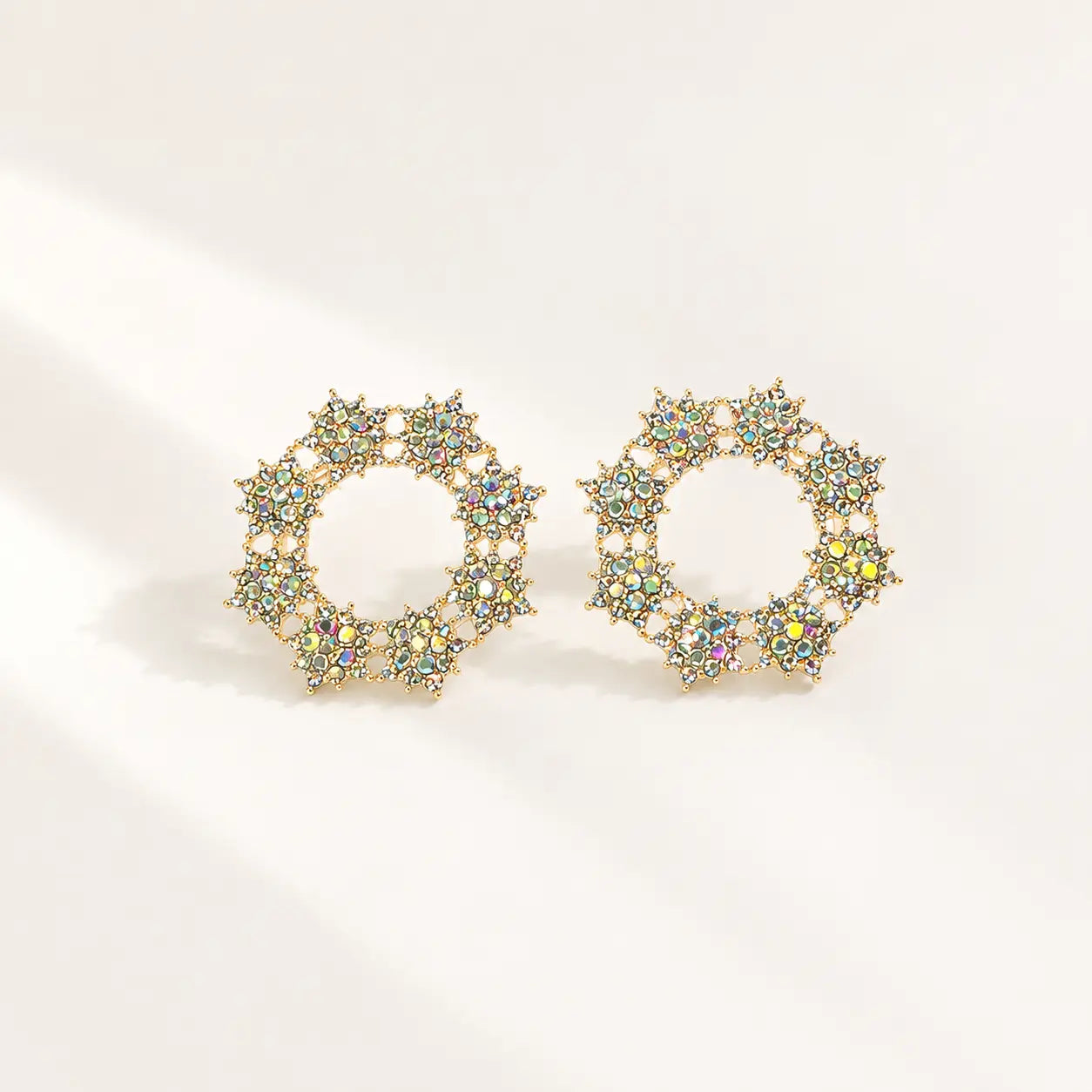 Celestial Starburst Crystal Stud Earrings