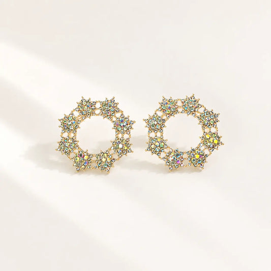 Celestial Starburst Crystal Stud Earrings