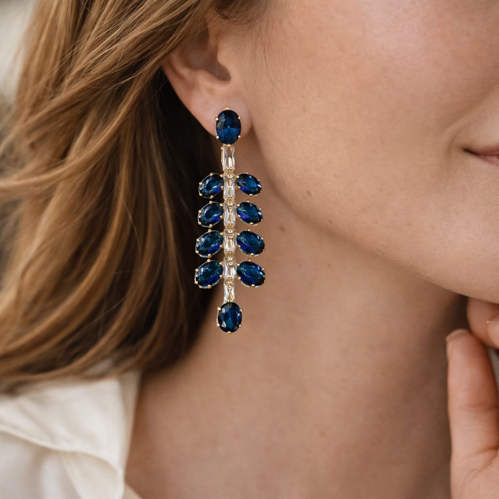 Sapphire Cascade Drop Earrings
