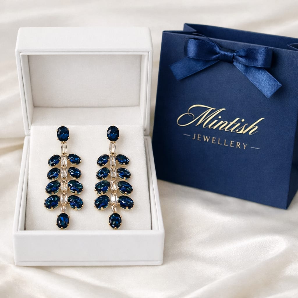 Sapphire Cascade Drop Earrings