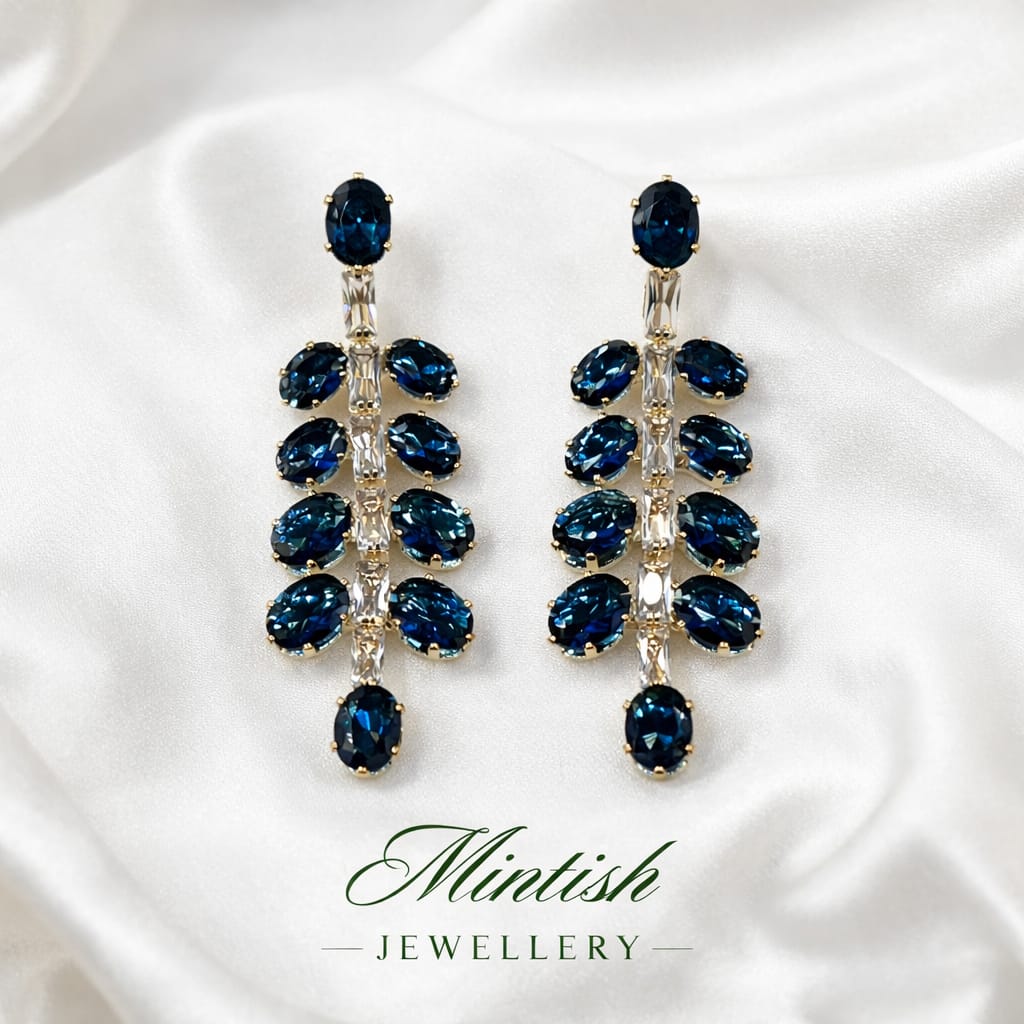 Sapphire Cascade Drop Earrings