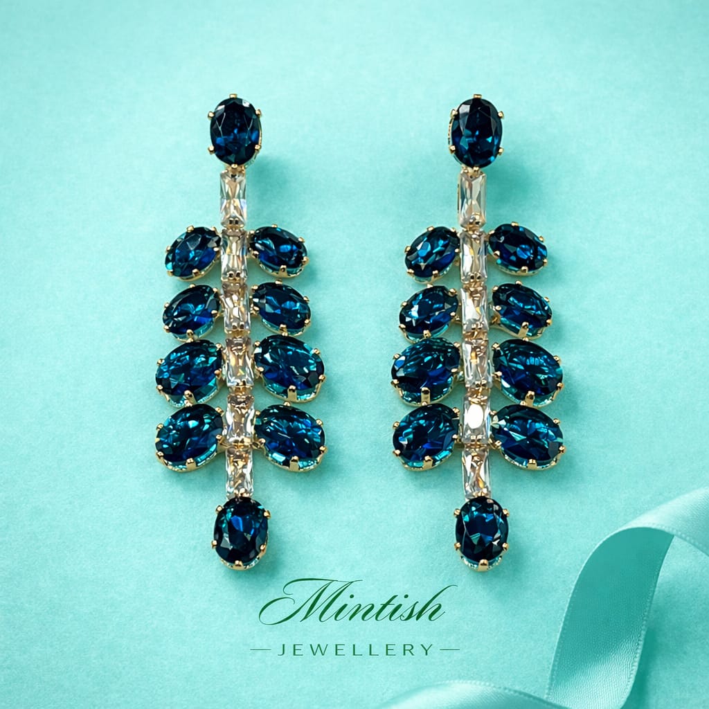 Sapphire Cascade Drop Earrings