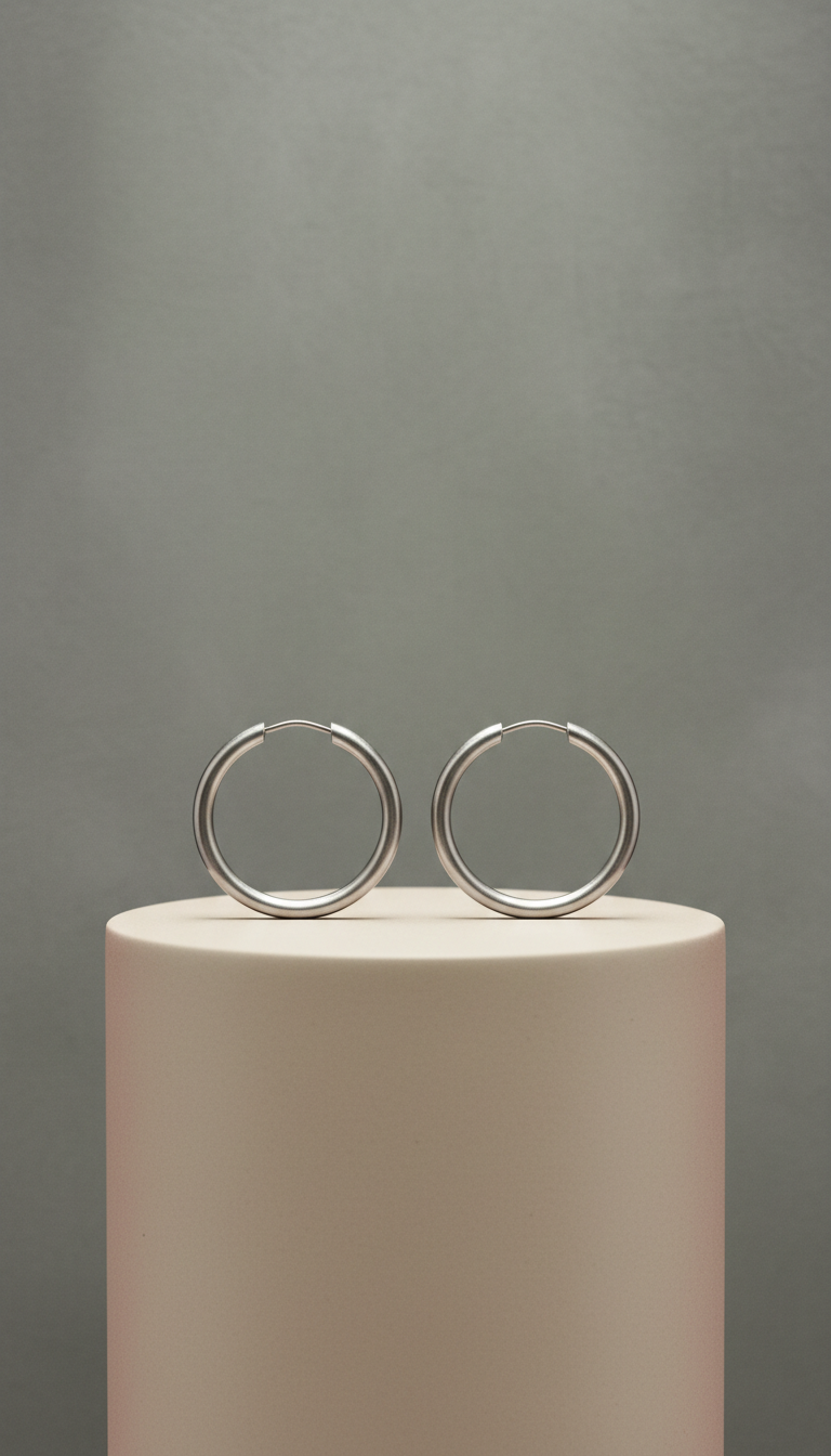 Minimal Stainless Steel Hoop Earrings