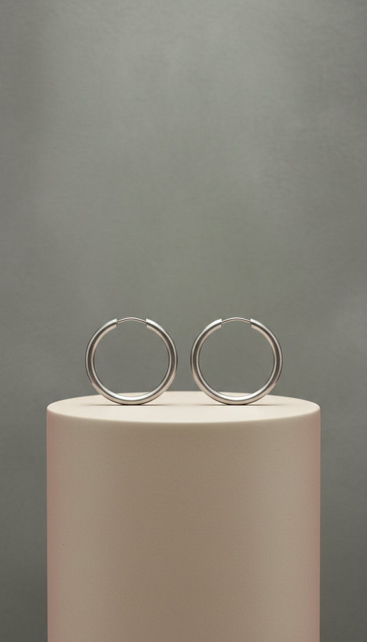 Minimal Stainless Steel Hoop Earrings